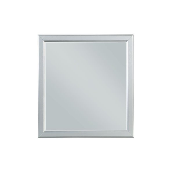 Palacedesigns 1 x 36 x 38 in. Platinum Wood Mirror PA2627149